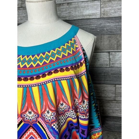 Flying Tomato Aztec‎ Print Hankerchief Flowy Tank Top S - Picture 3 of 8